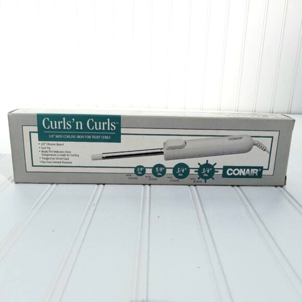 Conair Curling Iron Curls n Curls Mini 3/8" Barrel Tight Ringlets Vintage NEW